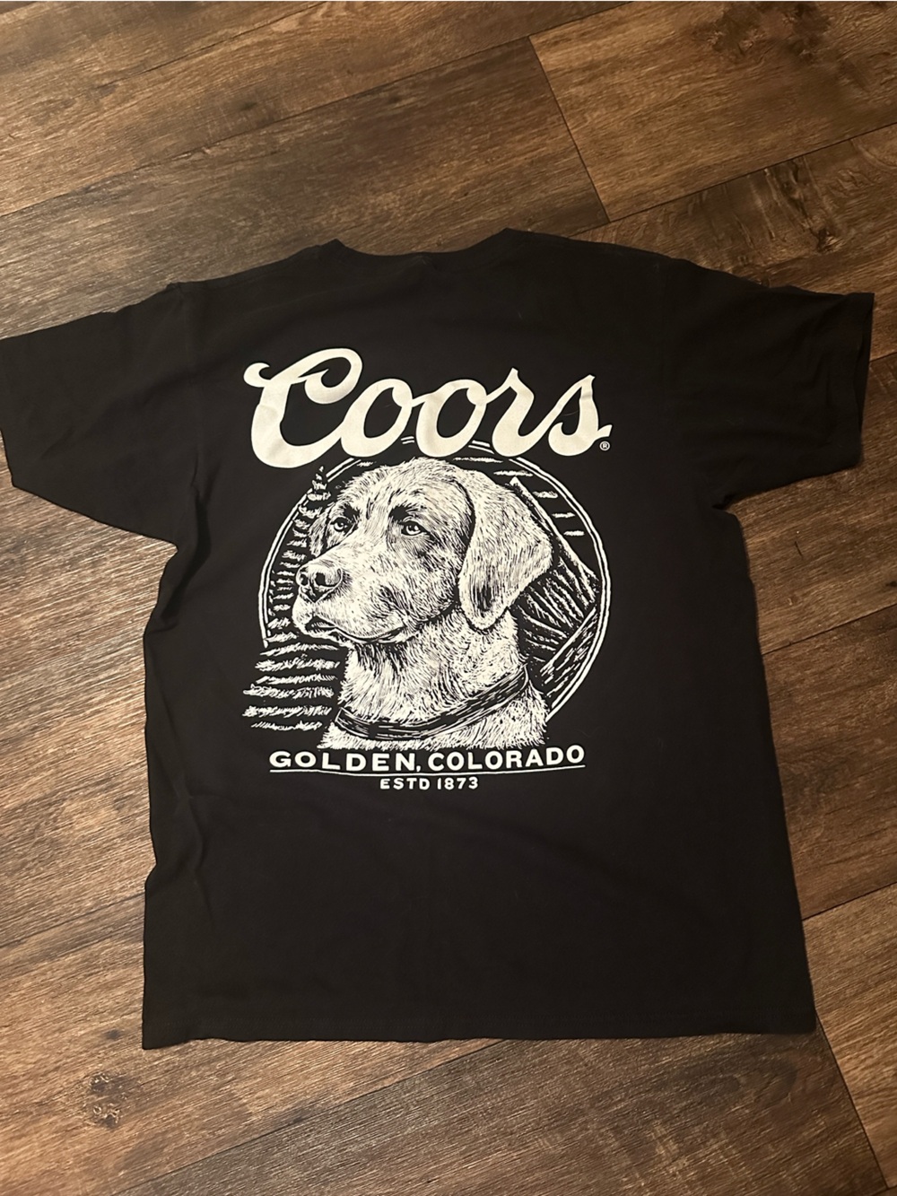 Coors Colorado Dog Logo Black Graphic Tee